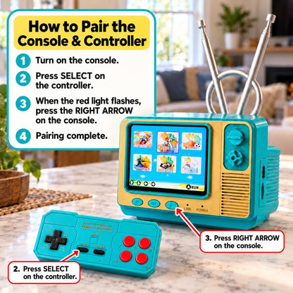 Vintage Handheld Gaming Console with Compact Design and Screen