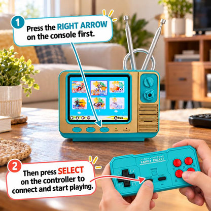 Vintage Handheld Gaming Console with Compact Design and Screen