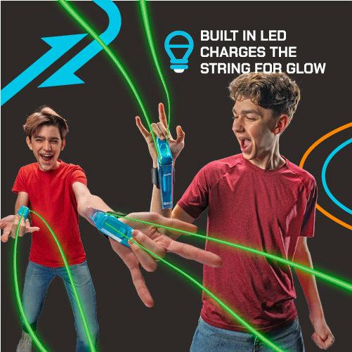 Rechargeable Web String Launcher Toy with Glow String