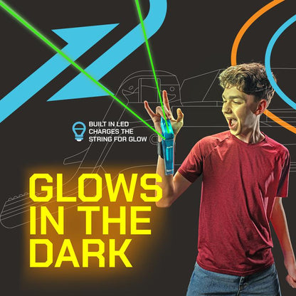 Rechargeable Web String Launcher Toy with Glow String